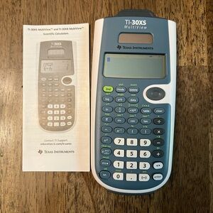 Texas Instruments Blue and White Cell Phone with Retro Design